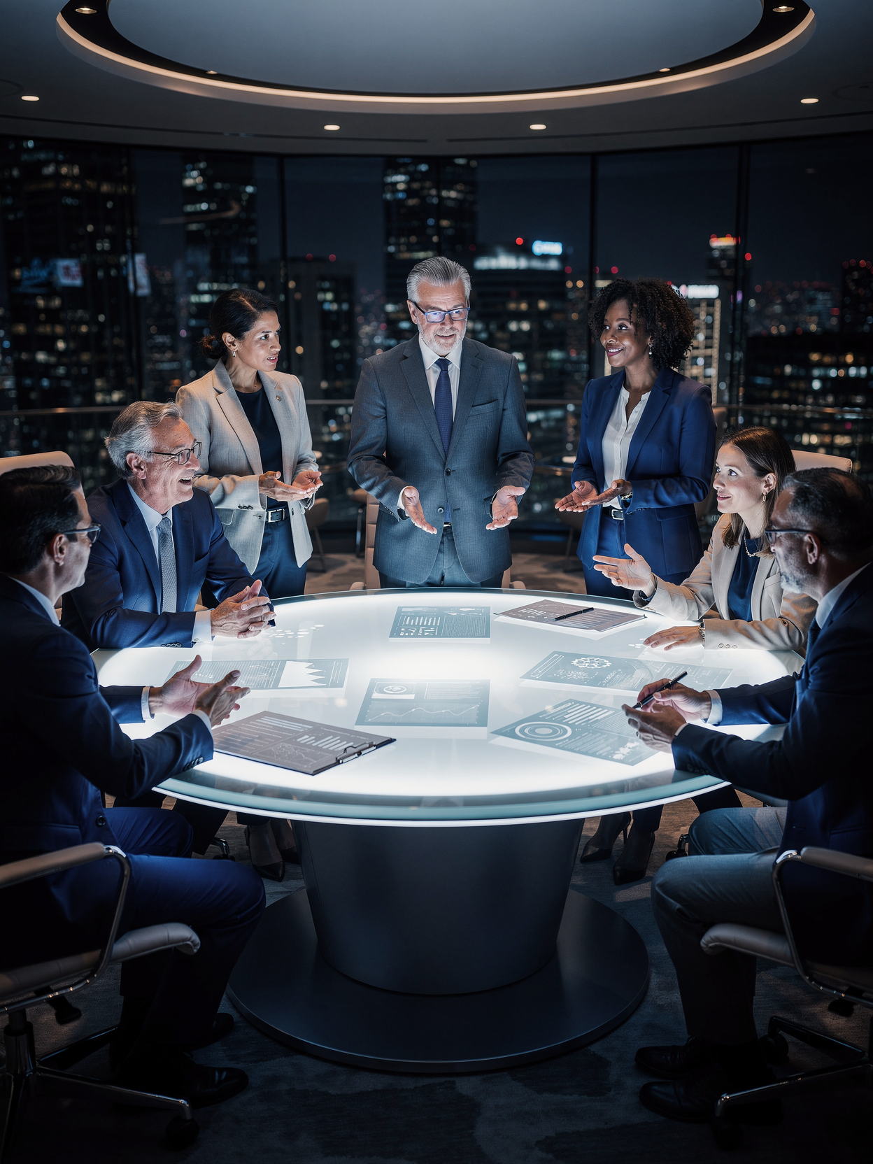 Collaborative round table of research pioneers